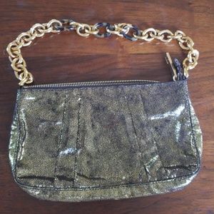 Gold fendi purse